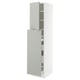 SEKTION / MAXIMERA Gabin alt extb 2 prtas 4 cjnes+ests, blanco/Havstorp gris claro, 46x61x203 cm