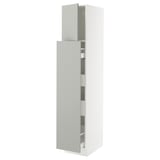 SEKTION / MAXIMERA Gabin alt extb 2 prtas 4 cjnes+ests, blanco/Havstorp gris claro, 38x61x203 cm