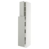 SEKTION / MAXIMERA Gabin alt extb 2 prtas 4 cjnes+ests, blanco/Havstorp gris claro, 38x61x229 cm