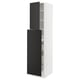 SEKTION / MAXIMERA Gabin alt extb 2 prtas 4 cjnes+ests, blanco/Nickebo Carbón mate, 46x61x203 cm