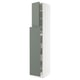 SEKTION / MAXIMERA Gabin alt extb 2 prtas 4 cjnes+ests, blanco/Nickebo Verde grisáceo mate, 38x61x229 cm
