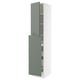 SEKTION / MAXIMERA Gabin alt extb 2 prtas 4 cjnes+ests, blanco/Nickebo Verde grisáceo mate, 46x61x229 cm