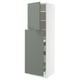 SEKTION / MAXIMERA Gabin alt extb 2 prtas 4 cjnes+ests, blanco/Nickebo Verde grisáceo mate, 61x61x203 cm