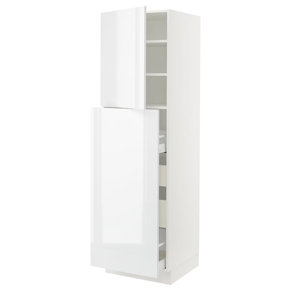 SEKTION / MAXIMERA Gabin alt extb 2 prtas 4 cjnes+ests, blanco/Ringhult blanco, 61x61x203 cm