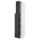SEKTION / MAXIMERA Gabin alt extb 2 prtas 4 cjnes+ests, blanco/Upplöv Carbón mate, 38x61x229 cm
