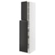 SEKTION / MAXIMERA Gabin alt extb 2 prtas 4 cjnes+ests, blanco/Upplöv Carbón mate, 38x61x203 cm