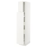 SEKTION / MAXIMERA Gabin alt extb 2 prtas 4 cjnes+ests, blanco/Veddinge blanco, 38x61x203 cm