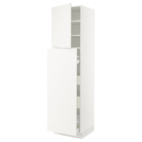 SEKTION / MAXIMERA Gabin alt extb 2 prtas 4 cjnes+ests, blanco/Veddinge blanco, 61.0x61.0x228.6 cm