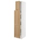 SEKTION / MAXIMERA Gabin alt extb 2 prtas 4 cjnes+ests, blanco/Vedhamn roble, 38x61x203 cm