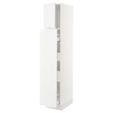 SEKTION / MAXIMERA Gabin alt extb 2 prtas 4 cjnes+ests, blanco/Voxtorp blanco mate, 38x61x203 cm