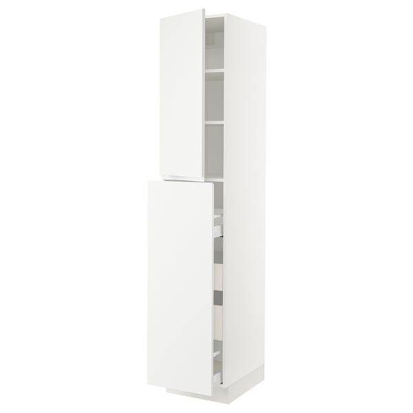 SEKTION / MAXIMERA Gabin alt extb 2 prtas 4 cjnes+ests, blanco/Voxtorp blanco mate, 46x61x229 cm