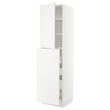 SEKTION / MAXIMERA Gabin alt extb 2 prtas 4 cjnes+ests, blanco/Voxtorp blanco mate, 61.0x61.0x228.6 cm