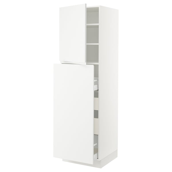 SEKTION / MAXIMERA Gabin alt extb 2 prtas 4 cjnes+ests, blanco/Voxtorp blanco mate, 61x61x203 cm