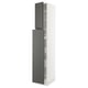 SEKTION / MAXIMERA Gabin alt extb 2 prtas 4 cjnes+ests, blanco/Voxtorp gris oscuro, 38x61x229 cm