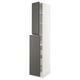 SEKTION / MAXIMERA Gabin alt extb 2 prtas 4 cjnes+ests, blanco/Voxtorp gris oscuro, 38x61x229 cm