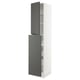 SEKTION / MAXIMERA Gabin alt extb 2 prtas 4 cjnes+ests, blanco/Voxtorp gris oscuro, 46x61x229 cm