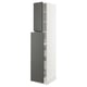 SEKTION / MAXIMERA Gabin alt extb 2 prtas 4 cjnes+ests, blanco/Voxtorp gris oscuro, 38x61x203 cm