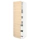 SEKTION / MAXIMERA Gabin alto 2 prtas 4 cjnes +ests, blanco/Askersund efecto fresno claro, 61x61x203 cm