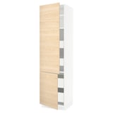 SEKTION / MAXIMERA Gabin alto 2 prtas 4 cjnes +ests, blanco/Askersund efecto fresno claro, 61x61x229 cm