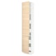 SEKTION / MAXIMERA Gabin alto 2 prtas 4 cjnes +ests, blanco/Askersund efecto fresno claro, 46x37x229 cm
