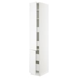 SEKTION / MAXIMERA Gabin alto 2 prtas 4 cjnes +ests, blanco/Axstad blanco mate, 38x61x229 cm