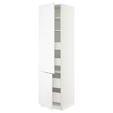 SEKTION / MAXIMERA Gabin alto 2 prtas 4 cjnes +ests, blanco/Axstad blanco mate, 61x61x229 cm