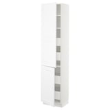 SEKTION / MAXIMERA Gabin alto 2 prtas 4 cjnes +ests, blanco/Axstad blanco mate, 46x37x203 cm
