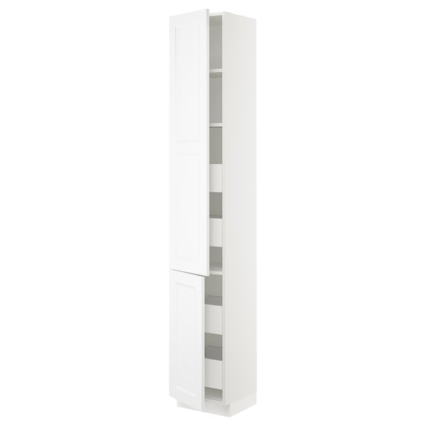 SEKTION / MAXIMERA Gabin alto 2 prtas 4 cjnes +ests, blanco/Axstad blanco mate, 38x37x229 cm