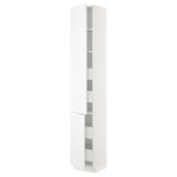 SEKTION / MAXIMERA Gabin alto 2 prtas 4 cjnes +ests, blanco/Axstad blanco mate, 38x37x229 cm