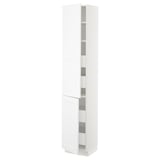 SEKTION / MAXIMERA Gabin alto 2 prtas 4 cjnes +ests, blanco/Axstad blanco mate, 38x37x203 cm