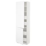SEKTION / MAXIMERA Gabin alto 2 prtas 4 cjnes +ests, blanco/Axstad blanco mate, 61x37x203 cm