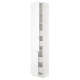 SEKTION / MAXIMERA Gabin alto 2 prtas 4 cjnes +ests, blanco/Axstad blanco mate, 46x37x229 cm