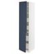 SEKTION / MAXIMERA Gabin alto 2 prtas 4 cjnes +ests, blanco Axstad/mate azul, 46x61x203 cm