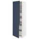 SEKTION / MAXIMERA Gabin alto 2 prtas 4 cjnes +ests, blanco Axstad/mate azul, 61x61x203 cm
