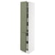 SEKTION / MAXIMERA Gabin alto 2 prtas 4 cjnes +ests, blanco/Axstad verde grisáceo, 38x61x203 cm