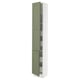 SEKTION / MAXIMERA Gabin alto 2 prtas 4 cjnes +ests, blanco/Axstad verde grisáceo, 38x37x229 cm
