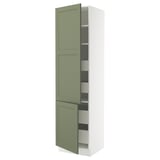 SEKTION / MAXIMERA Gabin alto 2 prtas 4 cjnes +ests, blanco/Axstad verde grisáceo, 61x61x229 cm