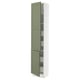 SEKTION / MAXIMERA Gabin alto 2 prtas 4 cjnes +ests, blanco/Axstad verde grisáceo, 46x37x229 cm
