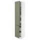 SEKTION / MAXIMERA Gabin alto 2 prtas 4 cjnes +ests, blanco/Axstad verde grisáceo, 46x61x229 cm