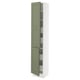 SEKTION / MAXIMERA Gabin alto 2 prtas 4 cjnes +ests, blanco/Axstad verde grisáceo, 38x37x203 cm