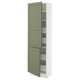 SEKTION / MAXIMERA Gabin alto 2 prtas 4 cjnes +ests, blanco/Axstad verde grisáceo, 61x37x203 cm