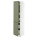 SEKTION / MAXIMERA Gabin alto 2 prtas 4 cjnes +ests, blanco/Axstad verde grisáceo, 46x61x203 cm