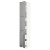 SEKTION / MAXIMERA Gabin alto 2 prtas 4 cjnes +ests, blanco/Bodbyn gris, 38x61x229 cm