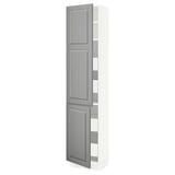 SEKTION / MAXIMERA Gabin alto 2 prtas 4 cjnes +ests, blanco/Bodbyn gris, 46x37x203 cm
