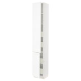 SEKTION / MAXIMERA Gabin alto 2 prtas 4 cjnes +ests, blanco Enköping/blanco efecto madera, 38x37x229 cm
