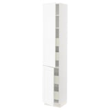 SEKTION / MAXIMERA Gabin alto 2 prtas 4 cjnes +ests, blanco Enköping/blanco efecto madera, 38x37x203 cm