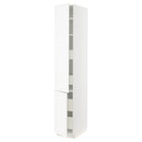 SEKTION / MAXIMERA Gabin alto 2 prtas 4 cjnes +ests, blanco Enköping/blanco efecto madera, 38x61x229 cm