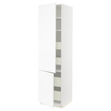 SEKTION / MAXIMERA Gabin alto 2 prtas 4 cjnes +ests, blanco Enköping/blanco efecto madera, 61x61x229 cm