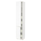 SEKTION / MAXIMERA Gabin alto 2 prtas 4 cjnes +ests, blanco Enköping/blanco efecto madera, 46x37x229 cm