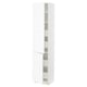 SEKTION / MAXIMERA Gabin alto 2 prtas 4 cjnes +ests, blanco Enköping/blanco efecto madera, 46x37x203 cm